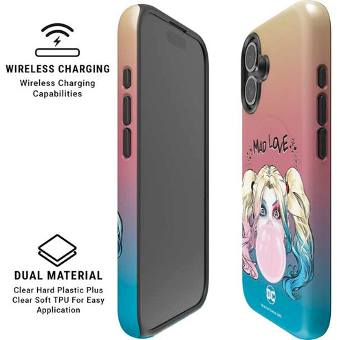 DC Comics Harley Quinn Mad Love iPhone 16 Plus Magsafe Impact Case